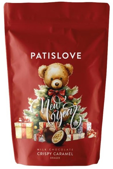 Драже Patislove хрустящая карамель с молочным шоколадом, 80г