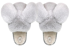 Тапочки женские Lucky Land Зайчик с ушками закрытые серые