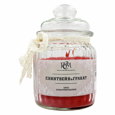 Свеча РСМ Глинтвейн и гранат банка с крышкой 45 часов