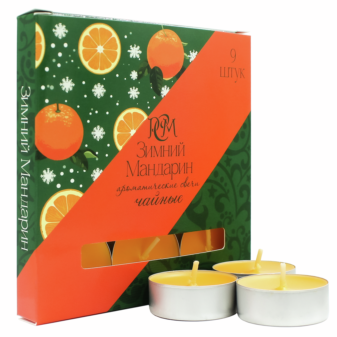 Изображение товара Чайные свечи с ароматом мандарина РСМ 9 шт - уют и расслабление