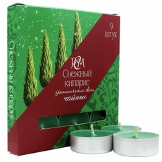 Свечи чайные РСМ Снежный кипарис, 9шт