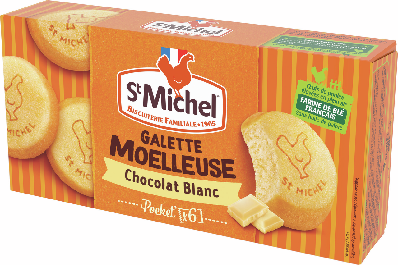 Пирожное StMichel бисквитное с белым шоколадом, 180г