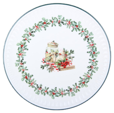 Тарелка десертная Коралл Новогодний венок, 21см