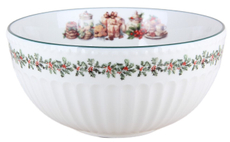 Салатник Коралл Новогодний венок, 20см
