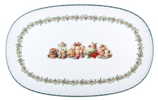 Блюдо Коралл Новогодний венок овальное, 36см