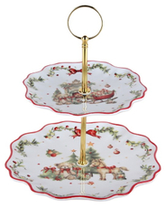 Ваза Коралл Новогоднее настроение два яруса 16см и 21см