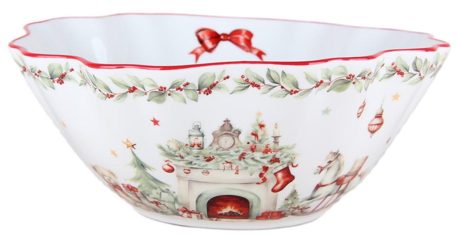 Салатник Коралл Новогоднее настроение, 20см