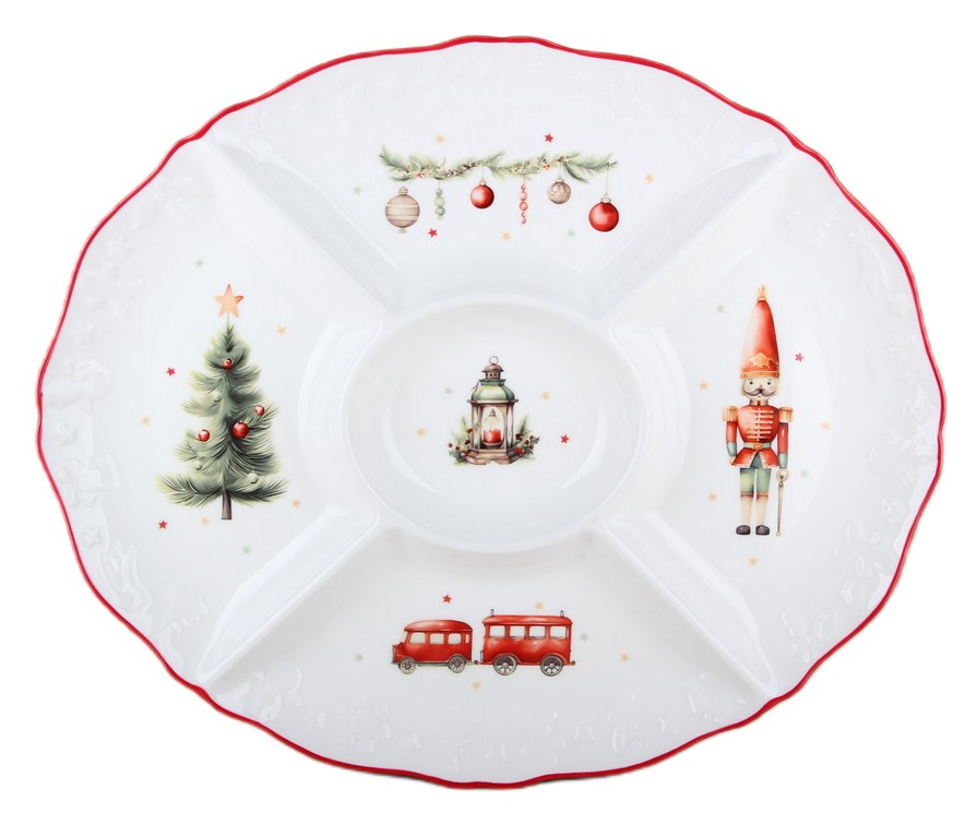 Менажница Коралл Новогоднее настроение, 32см