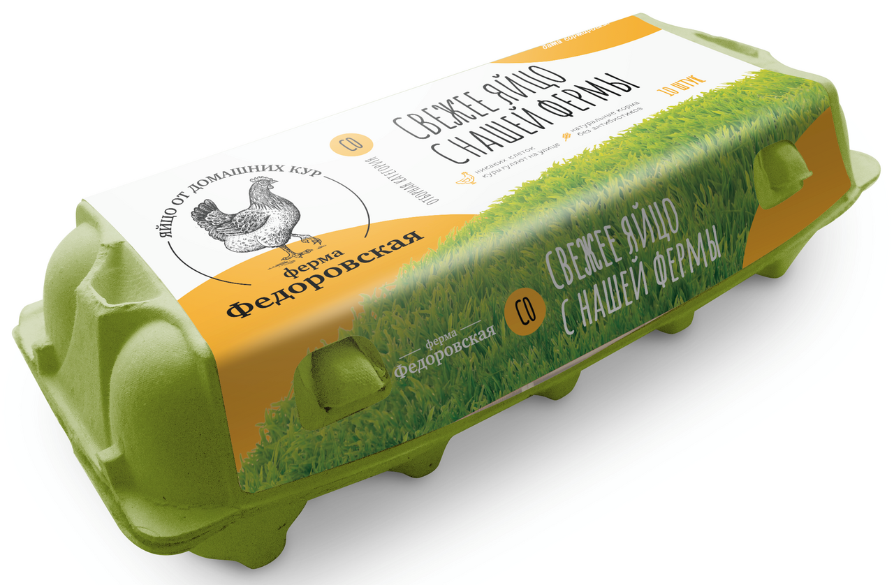Изображение товара Яйцо куриное Федоровское С0, 10 шт натуральное экологичное безопасное