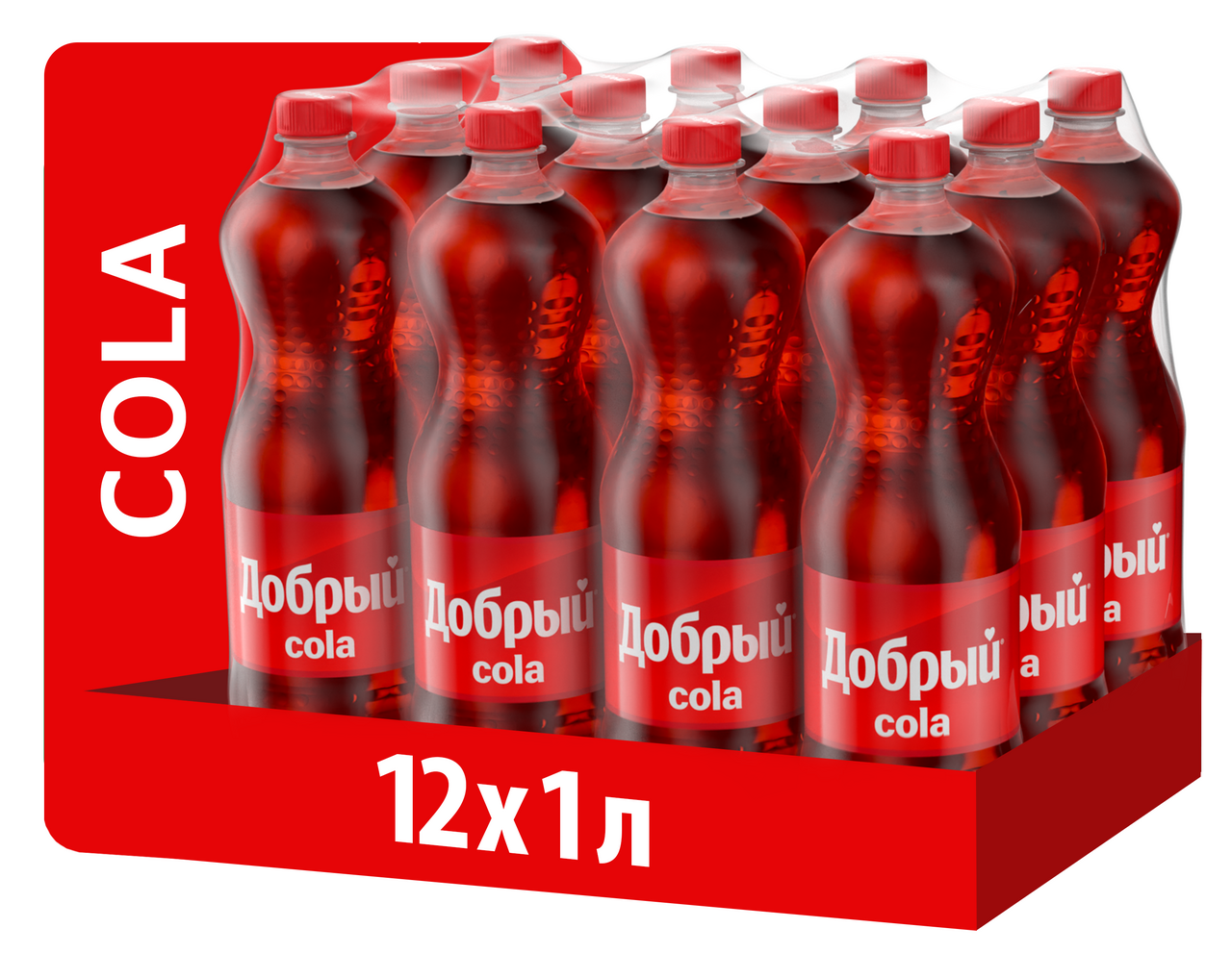 Изображение товара Напиток Добрый Кола газированный, 1л x 12 шт