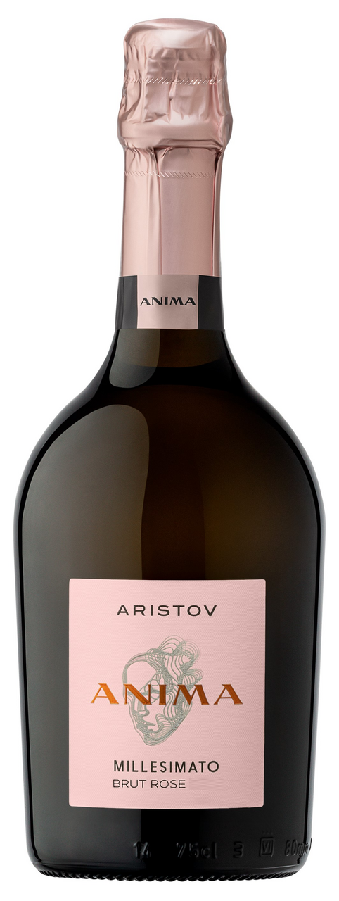 Вино игристое Аристов Anima Millesimato розовое брют, 0.75л