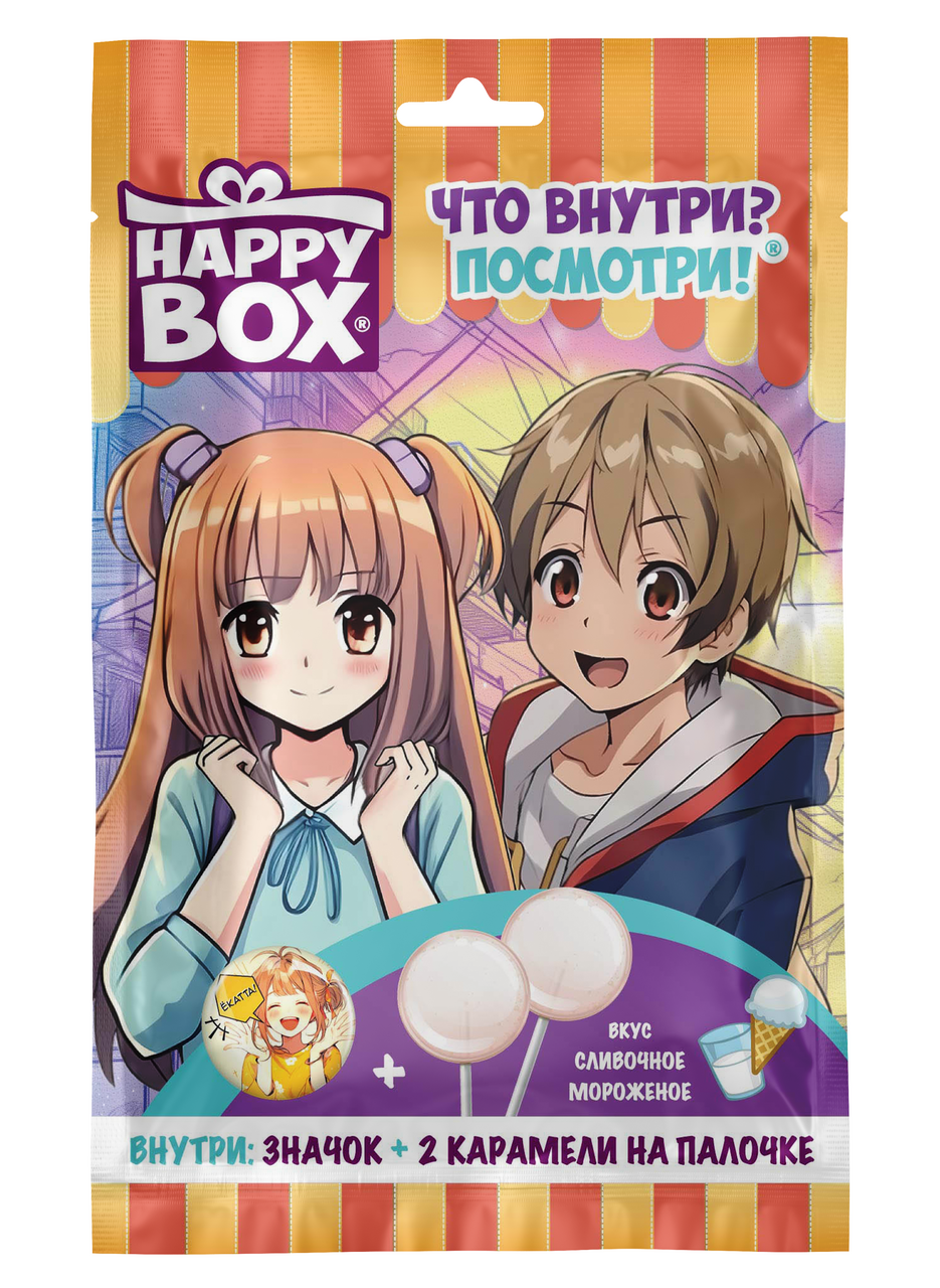 Карамель Happy Box Аниме сливочное мороженое, 20г