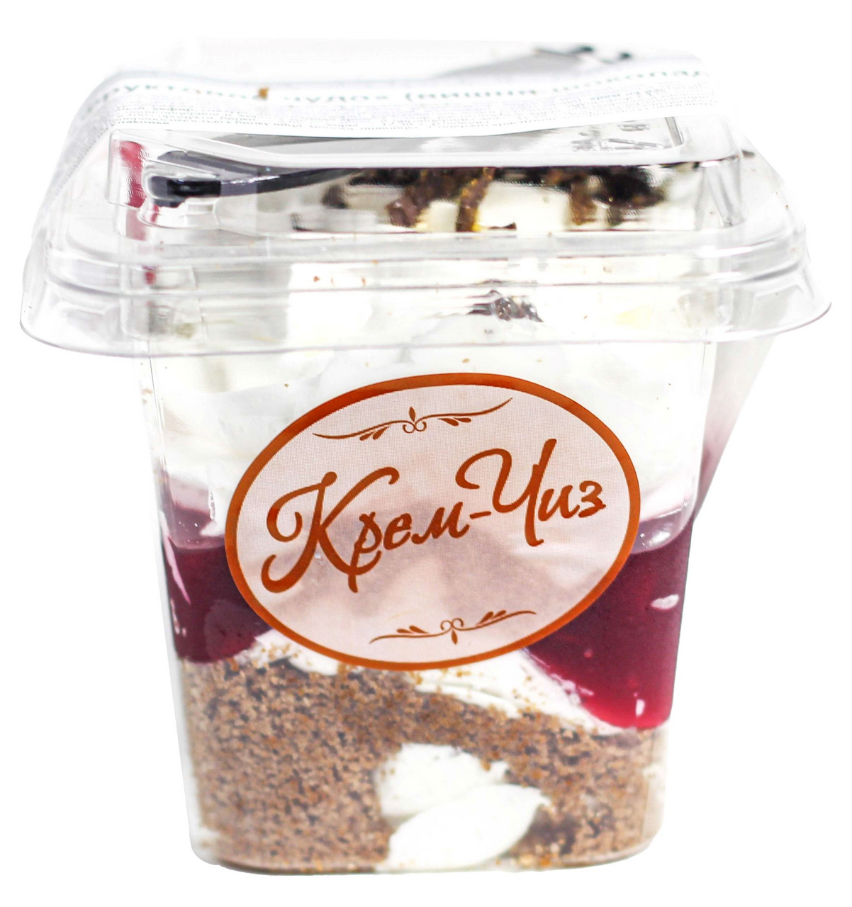 Пирожное Миндаль Фруктовое чудо вишня и шоколад, 120г