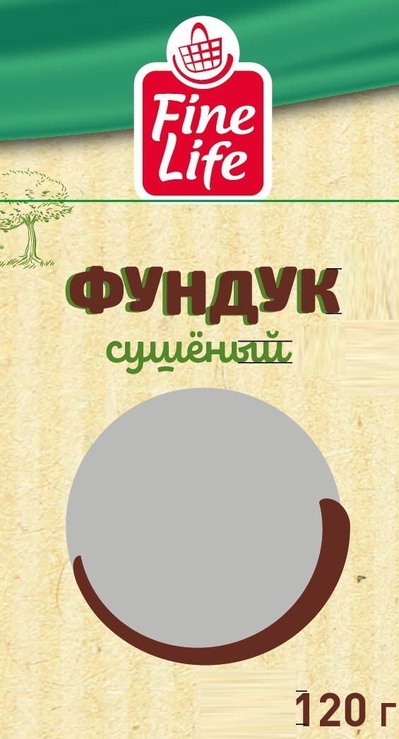 Fine Life Фундук сушеный, 120г