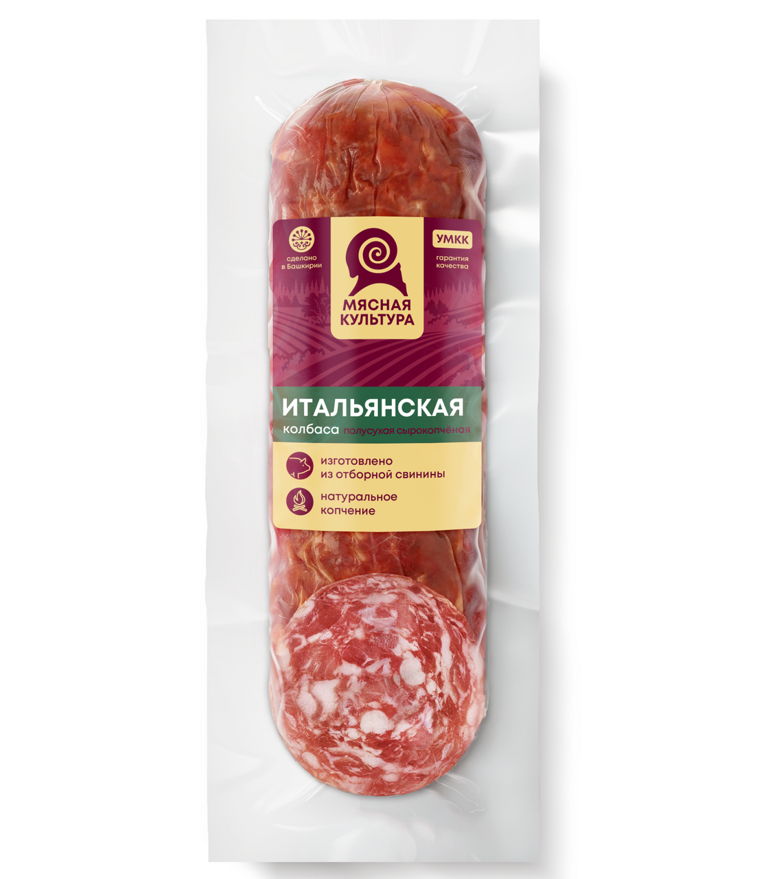 Колбаса Мясная культура Итальянская сырокопченая, 250г