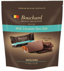 Мини-шоколад Bouchard Napolitains молочный карамель и морская соль, 150г