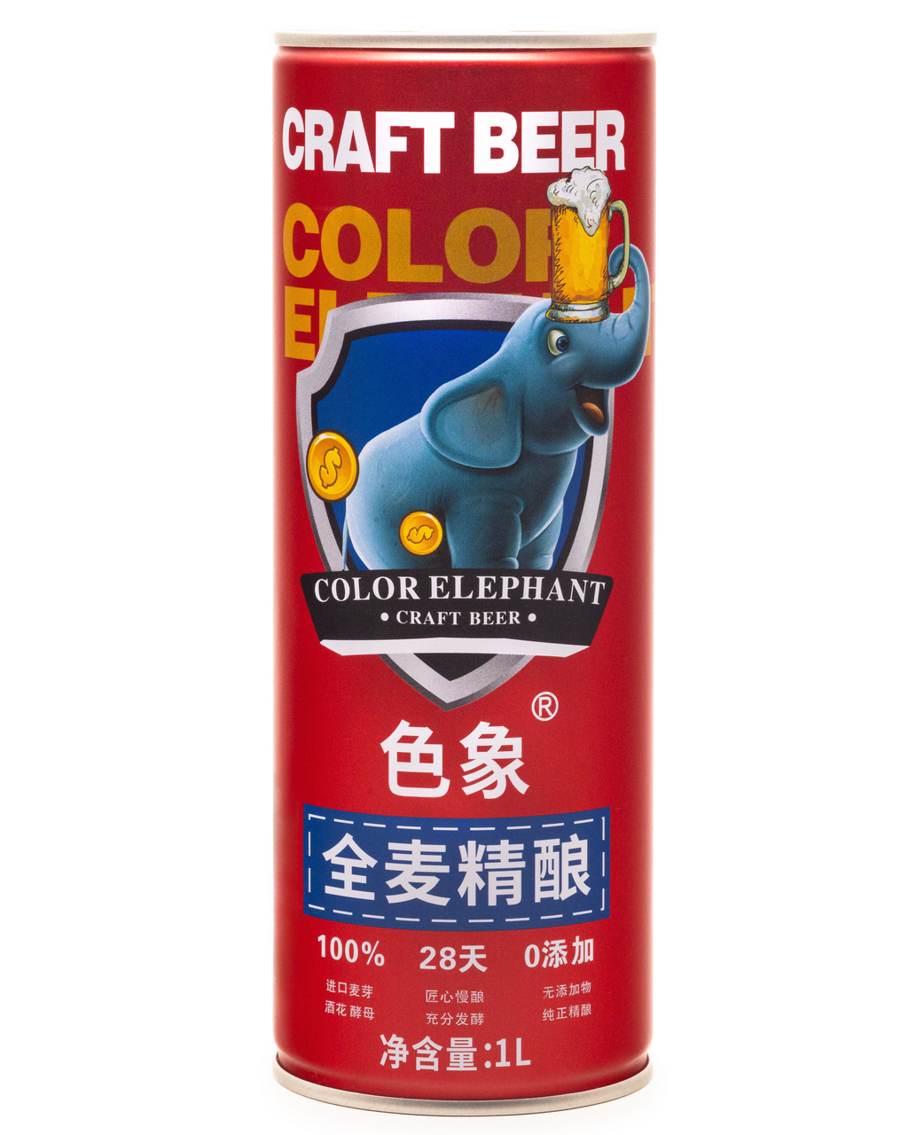 Пиво Chaoliban Color Elephant Сэсян Крафт светлое нефильтрованное, 1л