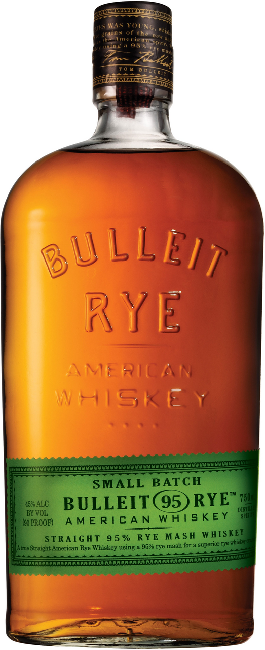 Изображение товара Виски Bulleit Rye 95 Frontier 0.7л Прямой ржаной интенсивный вкус