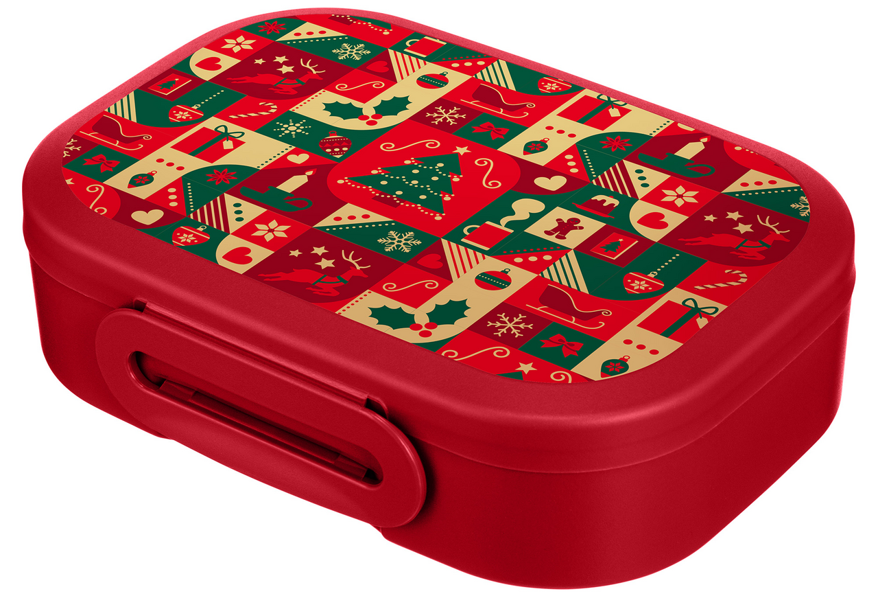 Изображение товара Ланч-бокс Phibo Новый год 980 мл 18x13x5 см безопасный и прочный