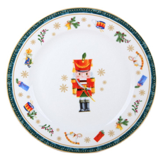 Тарелка десертная Korall Щелкунчик зеленая, 19см