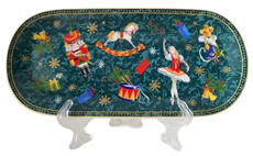 Блюдо Korall Щелкунчик зеленое, 25 x 11.5см