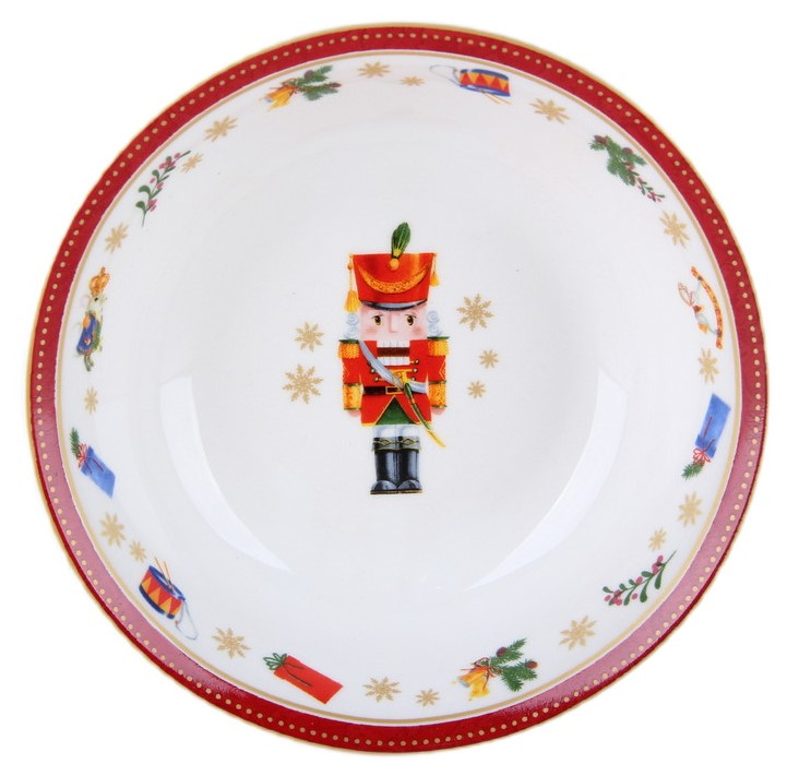 Изображение товара Салатник Korall Щелкунчик 15 см фарфор красный декоративный стильный