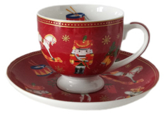 Кофейная пара Korall Щелкунчик красная, 220мл