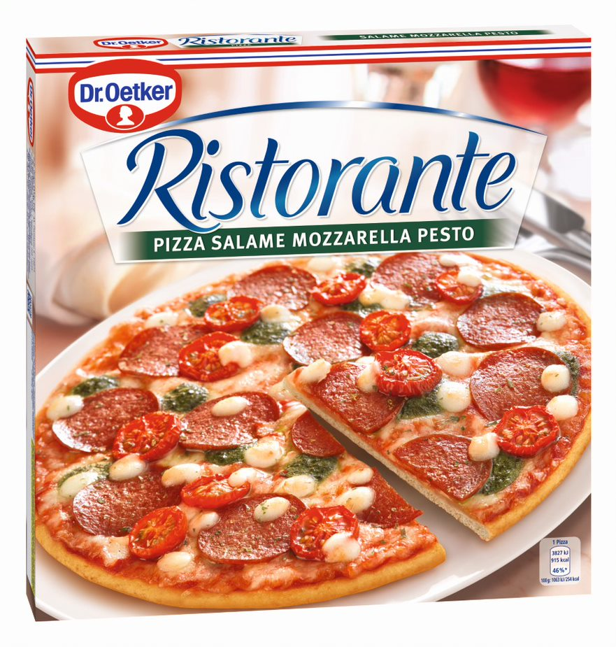 Пицца Dr. Oetker Ristorante салями моцарелла песто, 360г купить с доставкой  на дом, цены в интернет-магазине