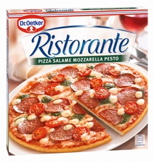 Пицца Dr. Oetker Ristorante салями моцарелла песто, 360г
