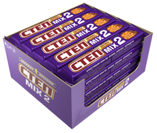 Батончик Степ Mix шоколадный вафли с изюмом и карамель с арахисом, 80г x 20 шт