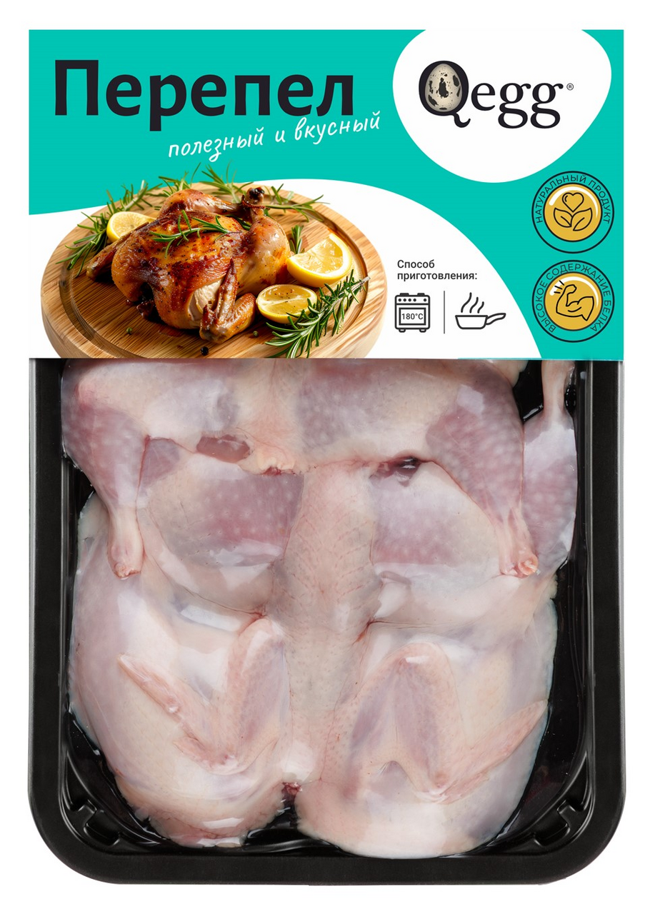 Изображение товара Охлажденная тушка перепела Qegg Табака 370г - свежее мясо высокого качества