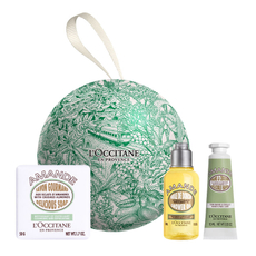 Подарочный набор L'Occitane шар мыло 50г масло для душа 35мл и крем для рук 10мл
