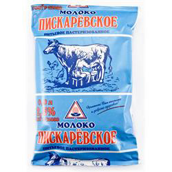 Изображение товара Молоко Пискаревское пастеризованное 2.5%, 900г