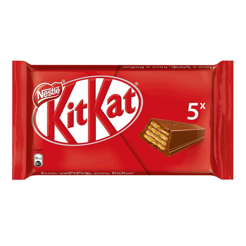 Шоколадный батончик KIT KAT вафельный в упаковке, 5*29.5 г