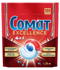 Капсулы для стирки Сомат Excellence 4в1, 100шт