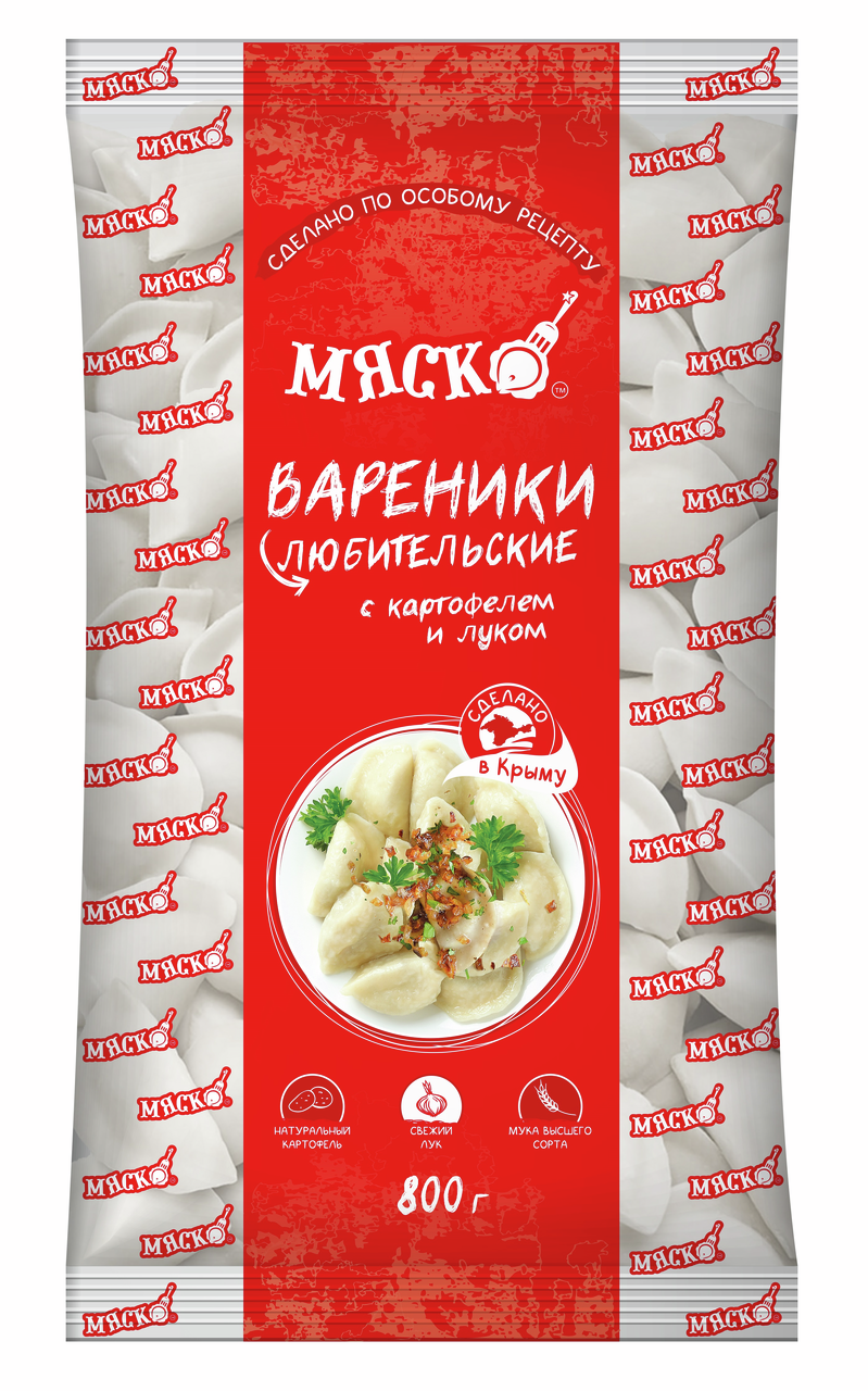 Вареники Мяско Любительские с картофелем и луком, 800г