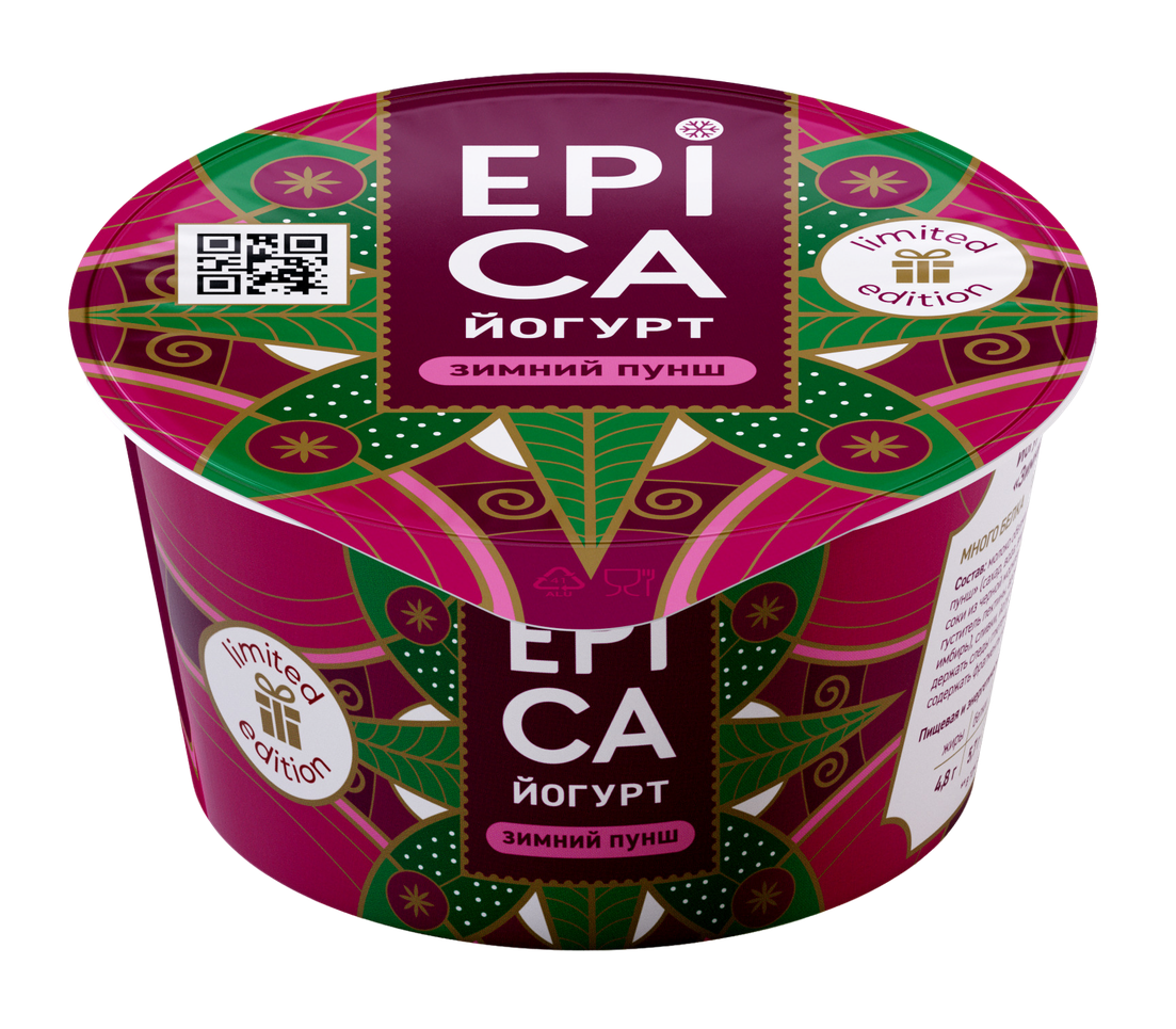 Йогурт Epica Зимний пунш 4.8%, 130г