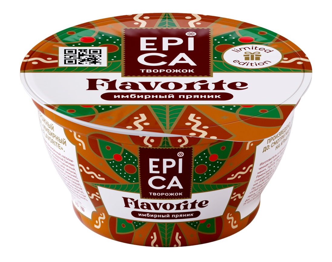 Творожок Epica Имбирный пряник 7.5%, 130г
