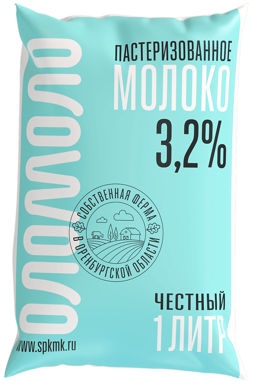 Молоко Оломоло пастеризованное 3.2%, 1л