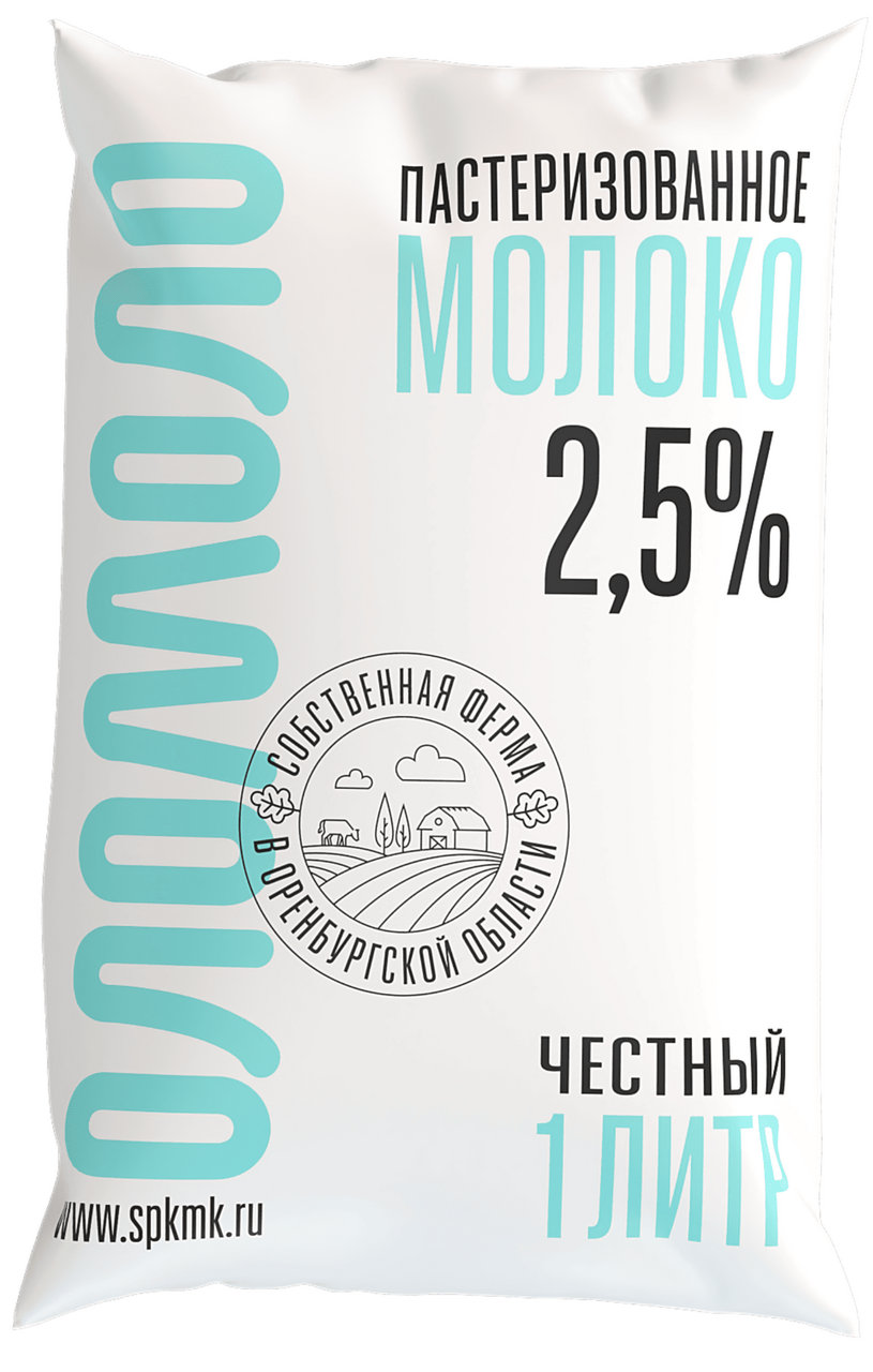 Молоко Оломоло пастеризованное 2.5%, 1л