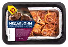 Медальоны свиные Останкино в маринаде охлажденные, ~1.2кг