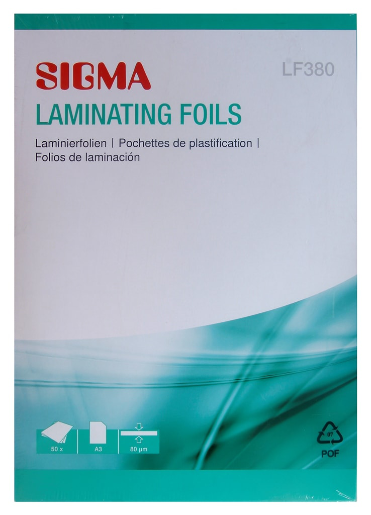 SIGMA Пленка для ламинирования глянцевая А3 80мкм 50шт