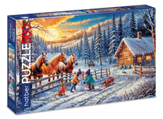 Пазлы для детей Hatber Зимние забавы 500 элементов А2ф, 480 x 330мл