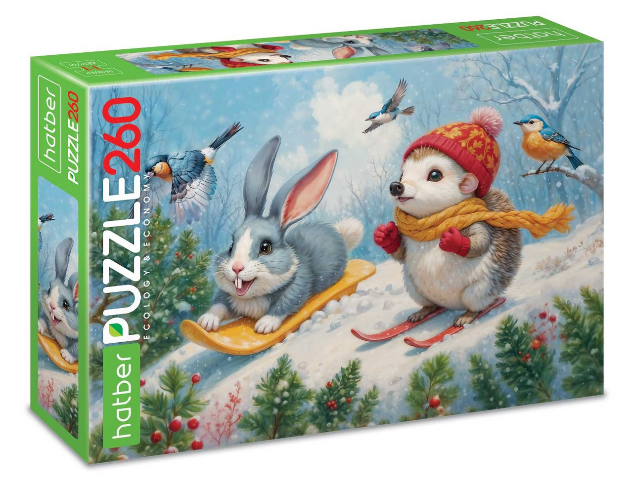 Пазлы для детей Hatber Зимние забавы 260 элементов А4ф, 330 x 220мл