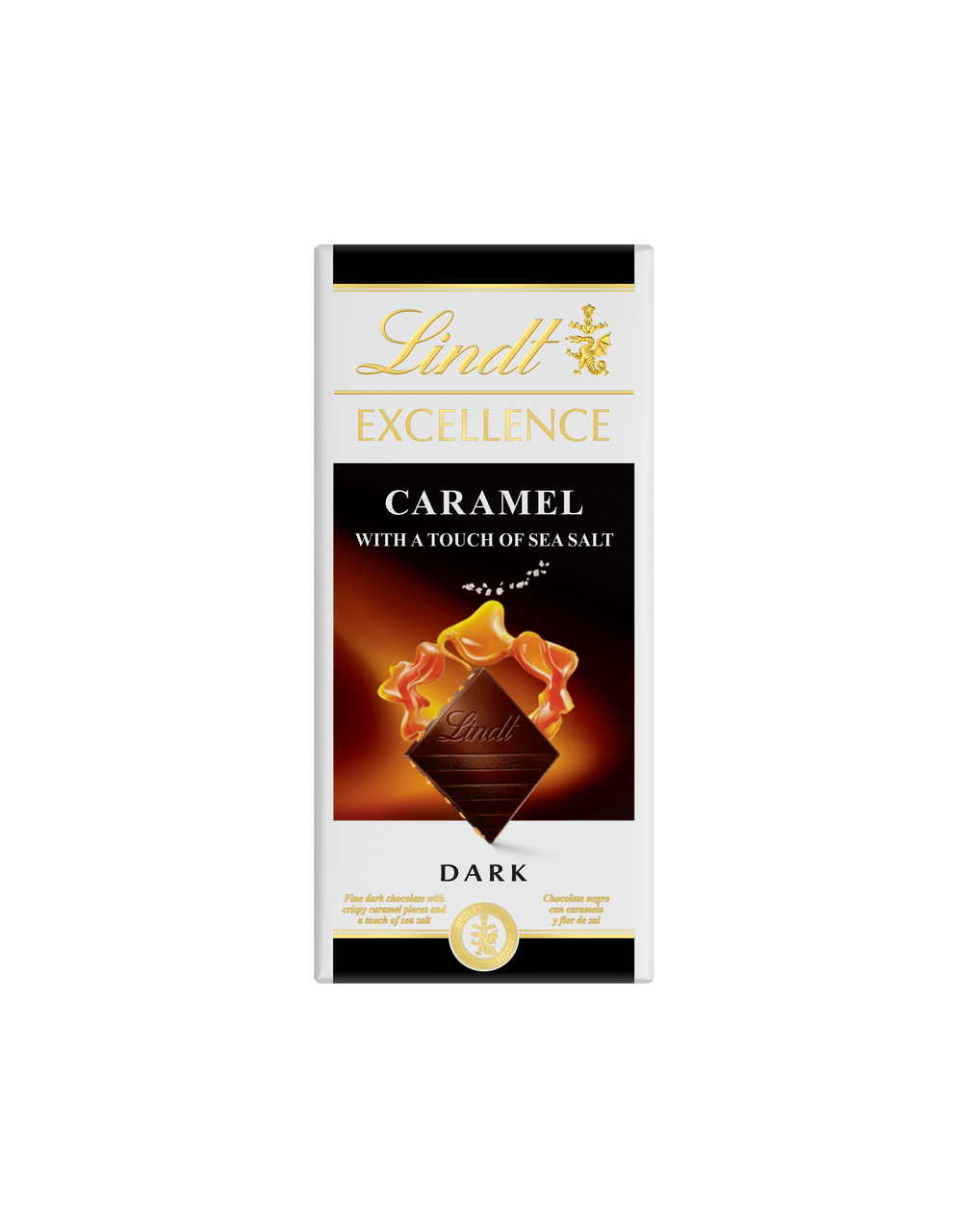 Шоколад Lindt Excellence Темный с карамелью и морской солью, 100г купить с  доставкой на дом, цены в интернет-магазине