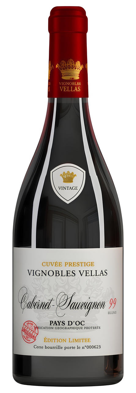 Вино Vignobles Vellas Cabernet Sauvignon Blend 99 красное сухое, 0.75л