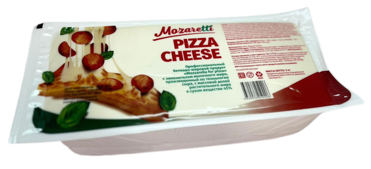 Продукт белково-жировой Mozaretti Mozarella for pizza 45%, ~3кг