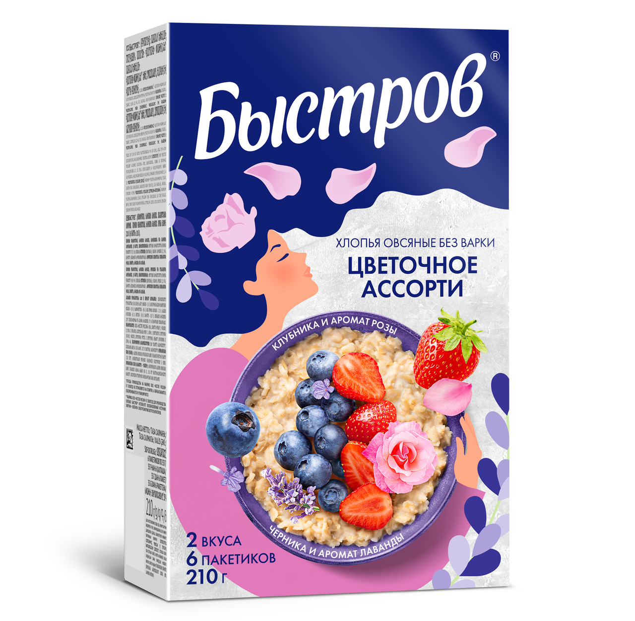 Хлопья овсяные Быстров цветочное ассорти, 210г