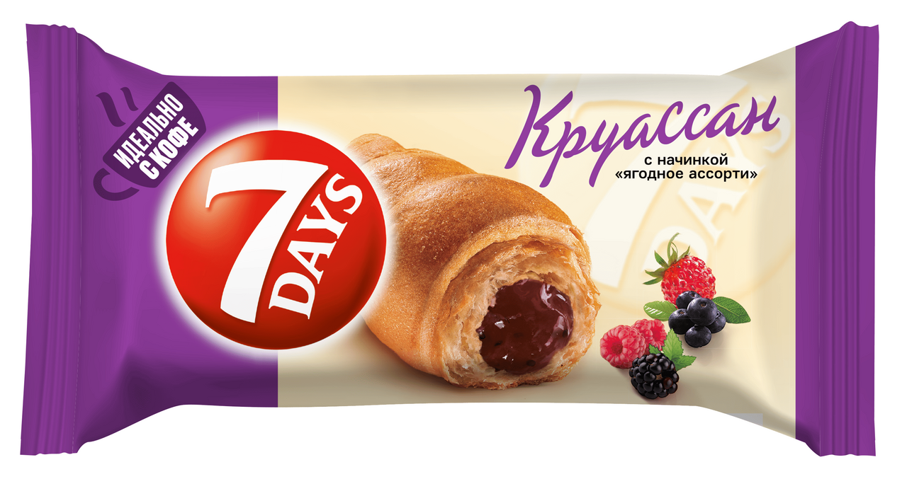 Круассан 7 Days ягодное ассорти, 65г