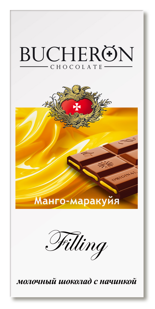 Шоколад Bucheron Filling молочный манго и маракуйя, 85г